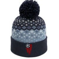 Soccer Ball American Flag The Baniff Cuffed Pom Beanie