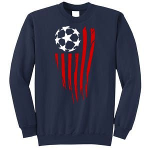 Soccer Ball American Flag Sweatshirt