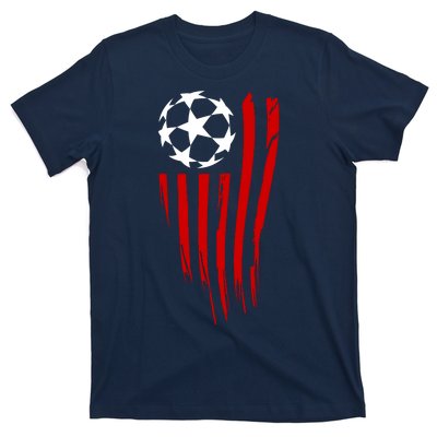 Soccer Ball American Flag T-Shirt