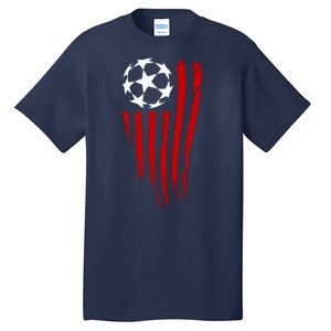 Soccer Ball American Flag Tall T-Shirt