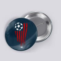 Soccer Ball American Flag Button