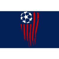 Soccer Ball American Flag Bumper Sticker