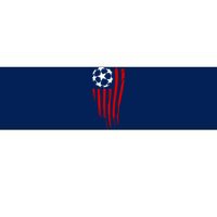 Soccer Ball American Flag Bumper Sticker