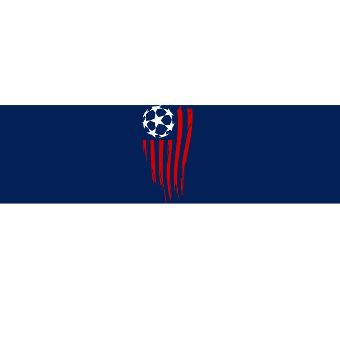 Soccer Ball American Flag Bumper Sticker