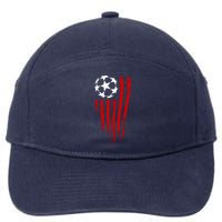 Soccer Ball American Flag 7-Panel Snapback Hat