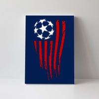 Soccer Ball American Flag Canvas