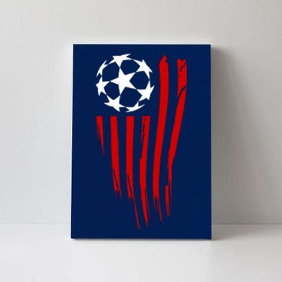 Soccer Ball American Flag Canvas