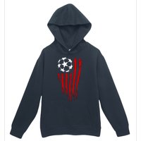 Soccer Ball American Flag Urban Pullover Hoodie