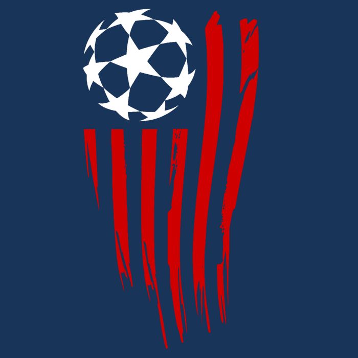 Soccer Ball American Flag Poster