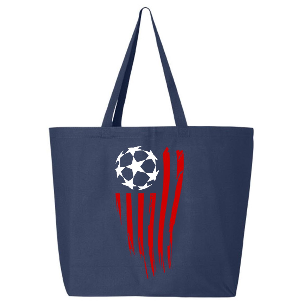 Soccer Ball American Flag 25L Jumbo Tote