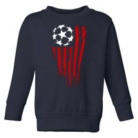 Soccer Ball American Flag Toddler Sweatshirt