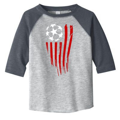 Soccer Ball American Flag Toddler Fine Jersey T-Shirt