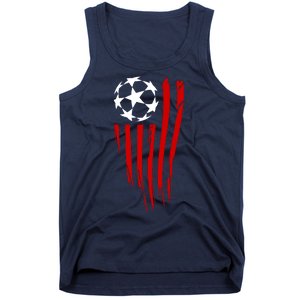 Soccer Ball American Flag Tank Top