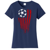 Soccer Ball American Flag Women's T-Shirt