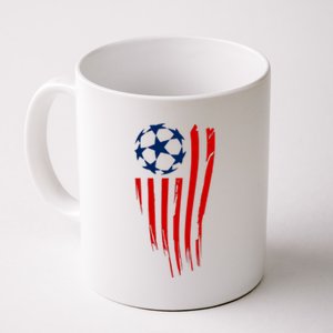 Soccer Ball American Flag Coffee Mug