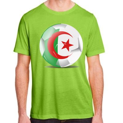 Soccer Ball Country Flag Algeria Adult ChromaSoft Performance T-Shirt