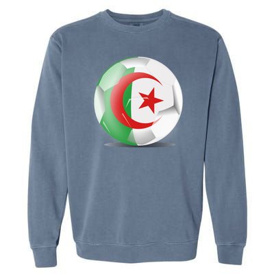 Soccer Ball Country Flag Algeria Garment-Dyed Sweatshirt