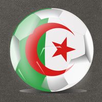 Soccer Ball Country Flag Algeria Cotton Canvas Backpack