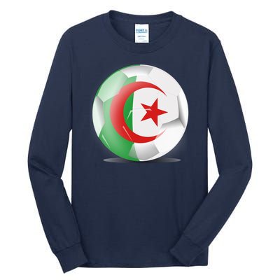 Soccer Ball Country Flag Algeria Tall Long Sleeve T-Shirt