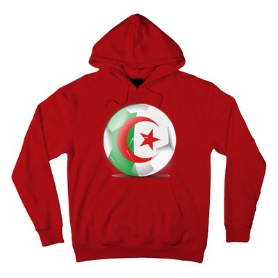 Soccer Ball Country Flag Algeria Hoodie