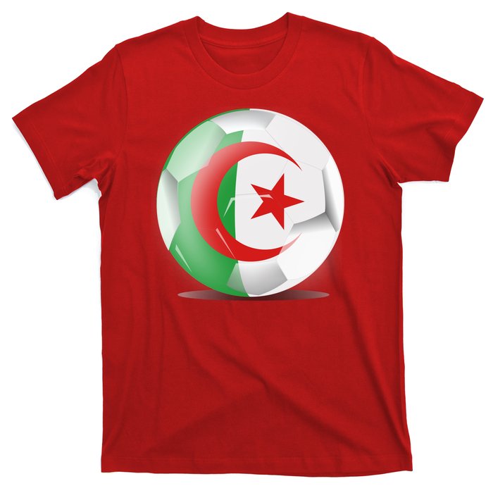 Soccer Ball Country Flag Algeria T-Shirt