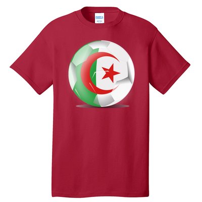 Soccer Ball Country Flag Algeria Tall T-Shirt