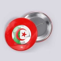 Soccer Ball Country Flag Algeria Button