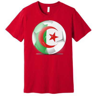 Soccer Ball Country Flag Algeria Premium T-Shirt