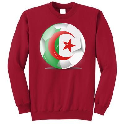 Soccer Ball Country Flag Algeria Tall Sweatshirt