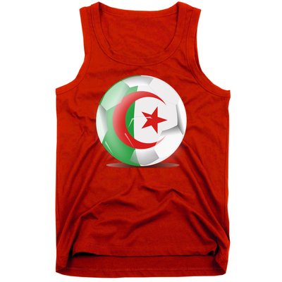 Soccer Ball Country Flag Algeria Tank Top