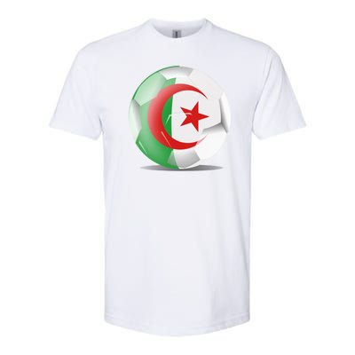 Soccer Ball Country Flag Algeria Softstyle CVC T-Shirt