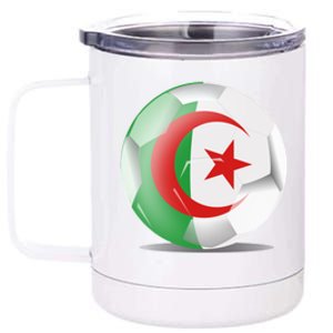 Soccer Ball Country Flag Algeria 12 oz Stainless Steel Tumbler Cup