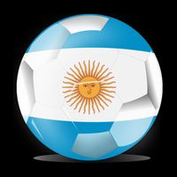 Soccer Ball Country Flag Argentina Drawstring Bag