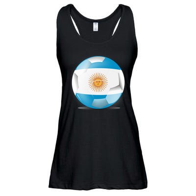 Soccer Ball Country Flag Argentina Ladies Essential Flowy Tank