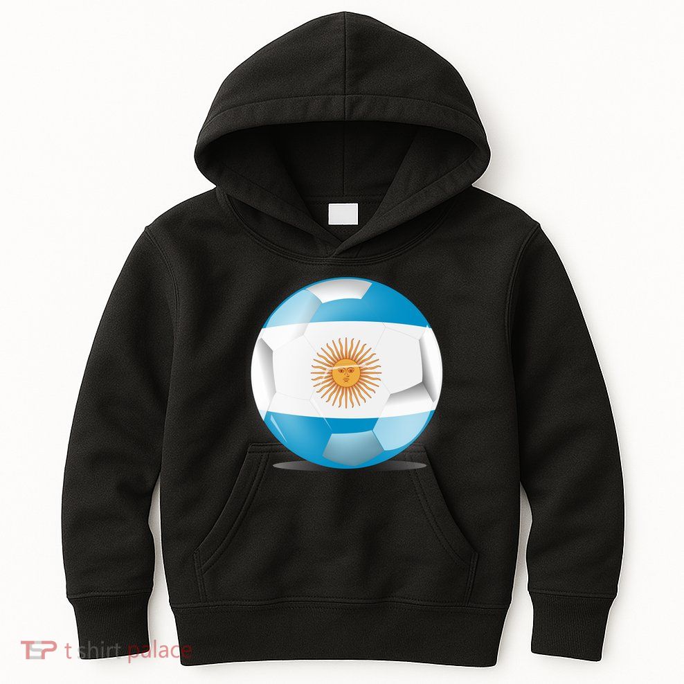 Soccer Ball Country Flag Argentina Kids Hoodie