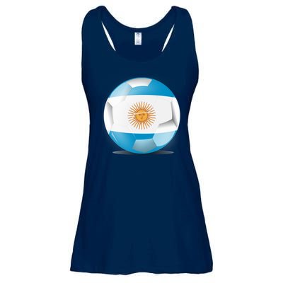 Soccer Ball Country Flag Argentina Ladies Essential Flowy Tank