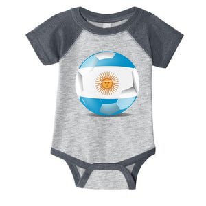 Soccer Ball Country Flag Argentina Infant Baby Jersey Bodysuit