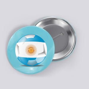 Soccer Ball Country Flag Argentina Button