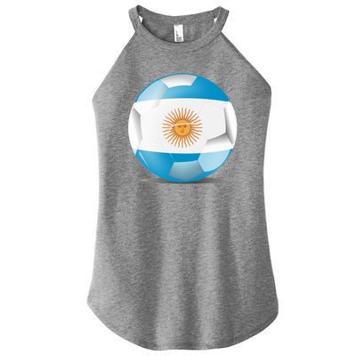 Soccer Ball Country Flag Argentina Women's Perfect Tri Rocker Tank