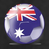 Soccer Ball Country Flag Australia 7 Panel Mesh Trucker Snapback Hat