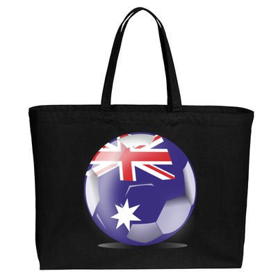 Soccer Ball Country Flag Australia Cotton Canvas Jumbo Tote