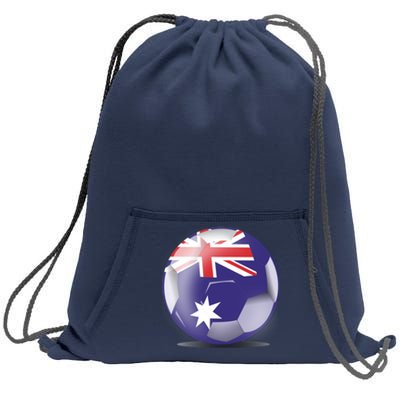 Soccer Ball Country Flag Australia Sweatshirt Cinch Pack Bag