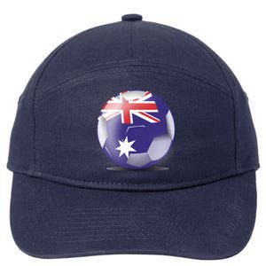 Soccer Ball Country Flag Australia 7-Panel Snapback Hat