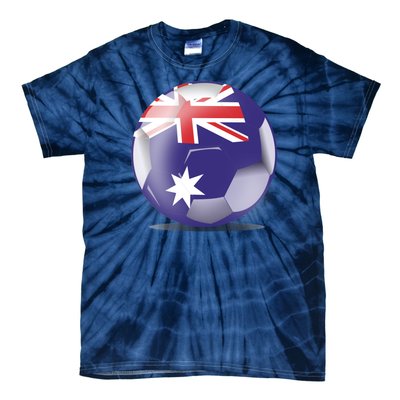 Soccer Ball Country Flag Australia Tie-Dye T-Shirt