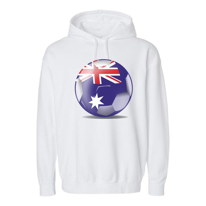 Soccer Ball Country Flag Australia Garment-Dyed Fleece Hoodie