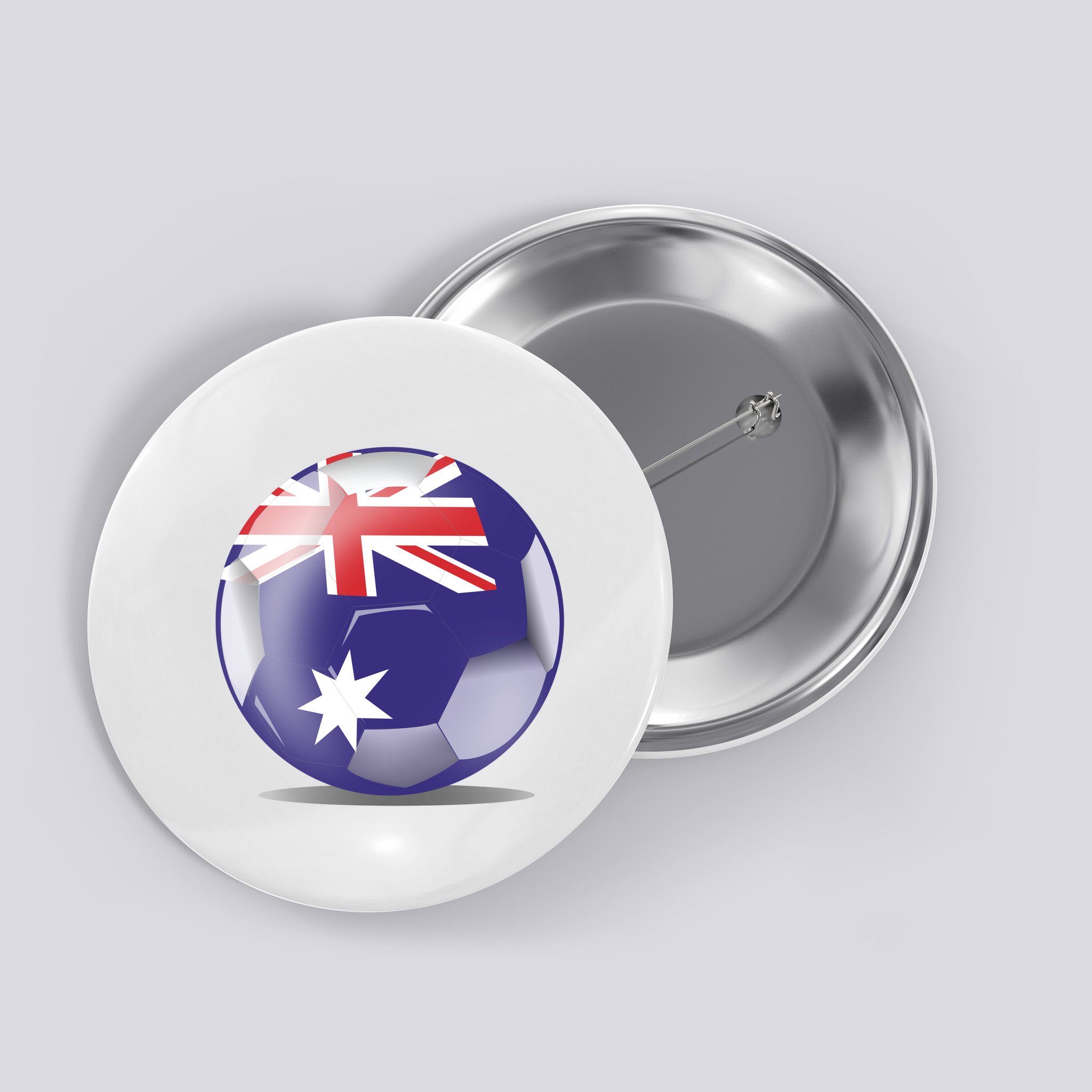 Soccer Ball Country Flag Australia Button
