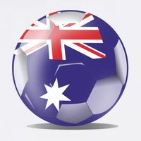 Soccer Ball Country Flag Australia Button