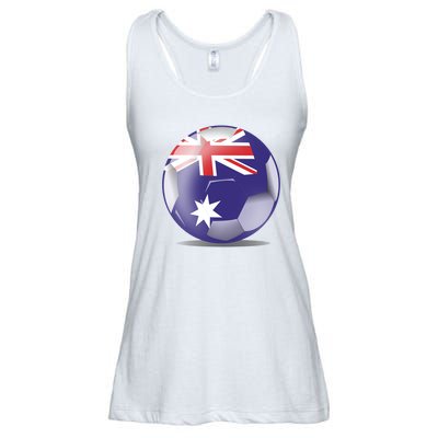 Soccer Ball Country Flag Australia Ladies Essential Flowy Tank