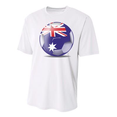 Soccer Ball Country Flag Australia Performance Sprint T-Shirt