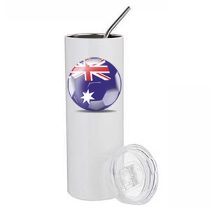 Soccer Ball Country Flag Australia Stainless Steel Tumbler